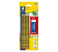 STAEDTLER 120 A SBKD Noris HB Pencil, Pack of 5 with Free Mars Plastic Eraser