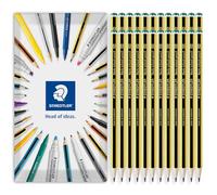 STAEDTLER 121 Noris School Pencil - Mine resistenti alla rottura, confezione da 24 matite in busta regalo - Grado 2H