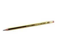 Staedtler 122HBRT - Noris HB Pencil Rubber Tip Nero Giallo 120-4 - (PK12)