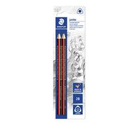 STAEDTLER 1285 1BK2 Noris Club Jumbo - Penna per scrivere, durezza 2B, confezione da 2 pezzi, durezza 2B