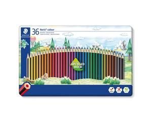 STAEDTLER 185 M36 Noris Colour Colouring Pencils - 36 Assorted Colours (Tin of 3