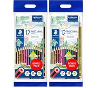 STAEDTLER 185 SET2 Noris Colour matite colorate + matita Tradition HB e gomma Mars (confezione da 24)