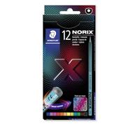STAEDTLER 186 C12 - Matite colorate NORIX, 12 colori assortiti, confezione da 12