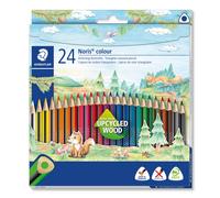 STAEDTLER 187 C24 Noris Colour Triangular Pencils - Assorted Colours (Pack of 24