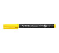 Staedtler Lumocolor 318-1- Pennarello punta fine, giallo, confezione da 10