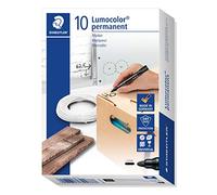 Staedtler Marcatore Permanente Lumocolor Permanent 352 – Punta tonda 2 mm – Nero confezione da 10
