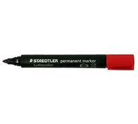 Staedtler Pennarello permanente Lumocolor Bullet Tip Punta tonda Rosso Confezione da 10