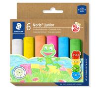 STAEDTLER 2365 C6 Noris Junior Jumbo Outdoor Washable Pavement Chalks - Assorted