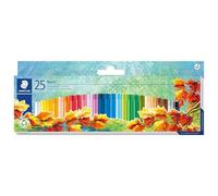 Staedtler Noris - Pastelli a Olio Resistenti all'Acqua, Set di Pastelli Colorati Ideali per Pittura, Disegno e Lavoretti Artistici, Colori a Olio Brillanti Adatti su Quasi Tutte le Superfici, 25 Pezzi