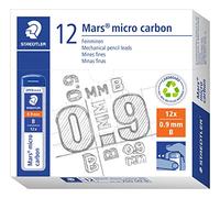 Staedtler 250 09-B Mina Sottile Micro, 0.9 mm B | Mine sottili resistenti alla rottura e di lunga durata - scrittura morbida, in confezione - Codice articolo 250 09-B