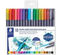 Staedtler 3001 marcatore Fine/Extra grassetto Multicolore 18 pz (STAEDTLER Doppel-Fasermaler marsgrahic) NEW