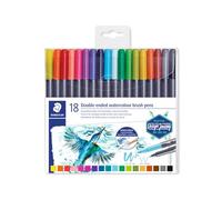 STAEDTLER 3001 TB18 - Pennarelli a punta doppia, colori assortiti Pack of 18 Assorted