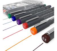 Staedtler 308 Pigmento Fodera Fineliner - 0.5mm - Portafoglio Di 6 Colori Misti
