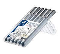 Staedtler 308 SB6P pigment liner 5+1 Set Pennarello punta fine Nero 0.05 mm, 0