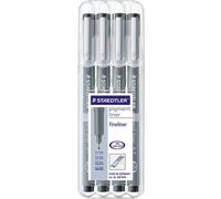 Staedtler Linea Sottile Pigmento Fodere Guaine - Portafoglio Di 4 - 0.1mm,0.3mm,
