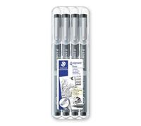 Staedtler Linea Sottile Pigmento Fodere Guaine - Portafoglio Di 4 - 0.1mm,0.3mm,