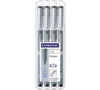 Staedtler Linea Sottile Pigmento Fodere Guaine - Portafoglio Di 4 - 0.1mm,0.3mm,