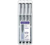 Staedtler Linea Sottile Pigmento Fodere Guaine - Portafoglio Di 4 - 0.1mm,0.3mm,