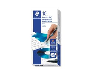 STAEDTLER 310 CDS-9 Lumocolor Permanent CD/DVD Marker Pen, Superfine 0.4mm Line