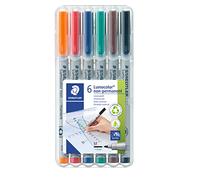 STAEDTLER 315 WP6 Penna M Non-Permanente | Pennarello per pellicole solubile in acqua, cancellabile - Pennarello universale per pellicole - Codice articolo 315 WP6