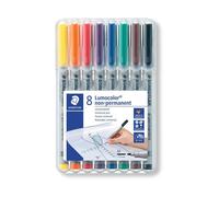 STAEDTLER 315 WP8 Lumocolor Non-Permanent Pen, Medium Line Width, 1.0mm - Assort