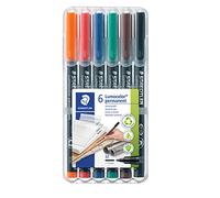 Staedtler 317 WP6 Penna M Permanente | Resistenti all’acqua su quasi tutte le superfici - pennarello permanente per pellicole - cod. art. 317 WP6