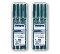 Staedtler 318 - 9 wp4hz Lumocolor Permanent F schermo matita nera, 4 pezzi in confezione originale Staedtler Box