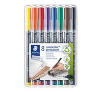 STAEDTLER 318WP8 - Lumocolor cassa permanente con 8 colori, F 0,6 mm