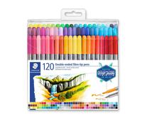 Staedtler 3200 TB120 Dubbele Viltstiften, Twee Punten voor Smalle en Brede Lijne