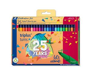 STAEDTLER 323 C25 TA Triplus Colour Limited Edition - Penna con punta in fibra di colore 1,0 mm, confezione da 20 + 5 pezzi