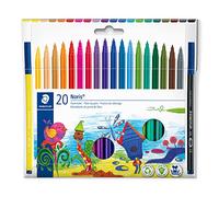Staedtler 326 C20 pennarello indelebile punta colori assortiti 20 pezzi (Staedtler Noris pennarello con punta in fibra linea 1