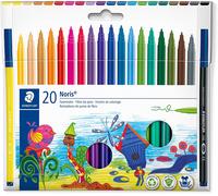 Staedtler 326 C20 pennarello indelebile punta colori assortiti 20 pezzi (Staedtler Noris pennarello con punta in fibra linea 1
