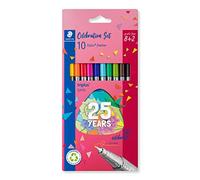 STAEDTLER 334 BK10TA Triplus Fineliner - Penna Superfine 0,3 mm di larghezza, colori assortiti, confezione bonus in edizione limitata (confezione da 8 + 2 gratis)