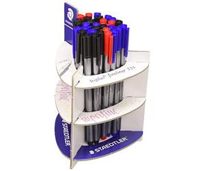STAEDTLER 334 CA30. Pennarelli Triplus Fineliner. Espositore con 30 pennarelli colorati assortiti.