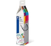 STAEDTLER 334 CG20 Triplus Fineliner Superfine, spessore tratto 0,3 mm, colori assortiti (confezione da 20)