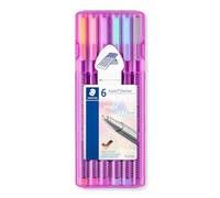 STAEDTLER 334 - Pennarelli a punta fine Triplus con punta, 0,3 mm Colori pastello
