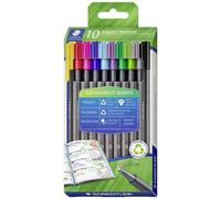 Staedtler 334 RC10 triplus Pennarello punta fine colori assortiti 0.3 mm 10 pz