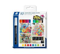 STAEDTLER 349 C10 Lumocolor Pennarello Acrilico Assortito 10 Pezzi Opaque
