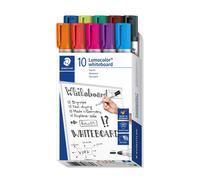 STAEDTLER 351 B10 Lumocolor Whiteboard Marker Bullet Tip, 2.0mm Line Width - Ass