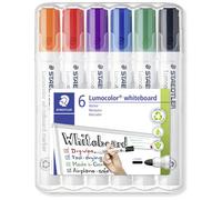 Staedtler 351 WP6 Lumocolor 351 Marcatore per lavagna bianca Rosso, Blu, Verde
