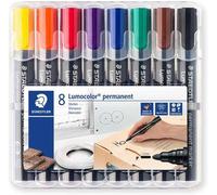 Staedtler 352 WP8 marcatore permanente Nero, Blu, Marrone, Verde, Arancione, Rosso, Viola, Giallo 8 pz (STAEDTLER Lumocolor 352 NEW