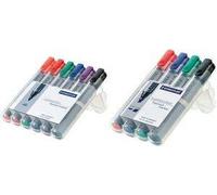 Staedtler 356 WP6 evidenziatore 6 pz Nero, Blu, Verde, Arancione, Rosso, Viola (Staedtler Lumocolor Flipchart Marker Bullet Tip NEW