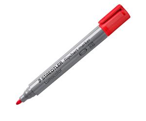 STAEDTLER - 3562 - Marcatore Lumocolor Flipchart 356 - a base d'acqua - punta tonda 2 mm - rosso - Staedtler - 25289 - Conf. da 10 Pz. - 3562