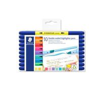 STAEDTLER 3620 Highlighter con due punte, 10 pennarelli a doppia fibra, 3620 TB10