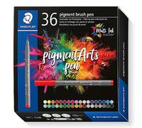 Staedtler 371 Confezione da 36 Pennarelli con Punta Morbida - Colori Vividi e Brillanti - Non Ingiallisce nel Tempo - Nuovo Inc