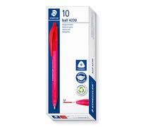 STAEDTLER 4230 M-2 - Penna a sfera retrattile, confezione da 10, colore: Rosso