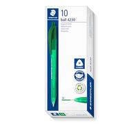 STAEDTLER 4230 M-5 - Penna a sfera retrattile, confezione da 10, colore: Verde