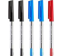 STAEDTLER 430M Sfera Punto Penne - Nero+Blu + Rosso - Confezione Di 10