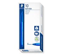 STAEDTLER 4320 M-3 Stick Rainbow - Penna a sfera, confezione da 10, colore: Blu