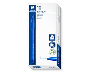 STAEDTLER 4320 M-3 Stick Rainbow - Penna a sfera, confezione da 10, colore: Blu